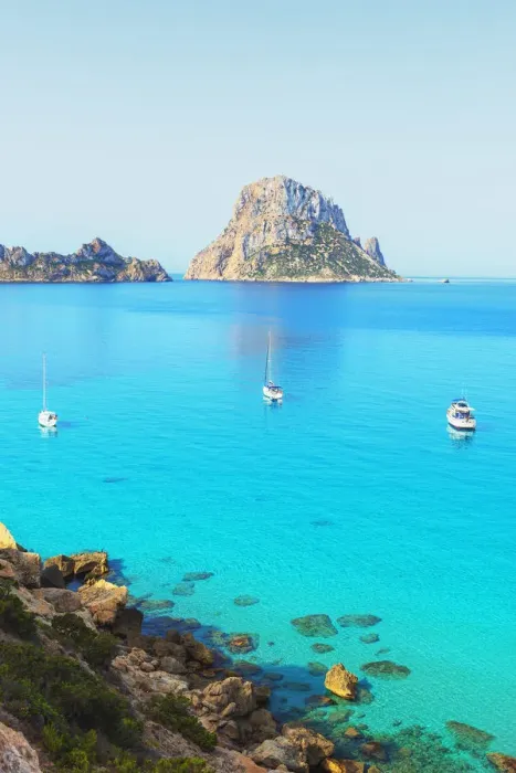 Framed Print : Cala d Hort and Es Vedra Islets, Ibiza, Balearic Islands, Spain Framed Print : Cala d Hort and Es Vedra Islets, Ibiza, Balearic Islands, Spain