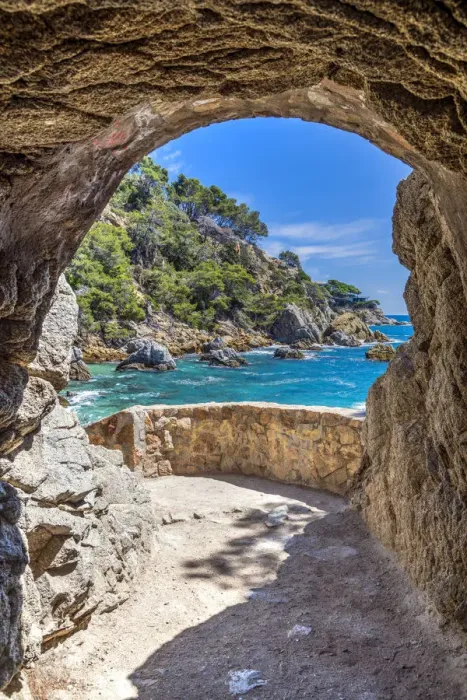 Framed Print : Cala Trons, Lloret de Mar, Costa Brava, Catalonia, Spain