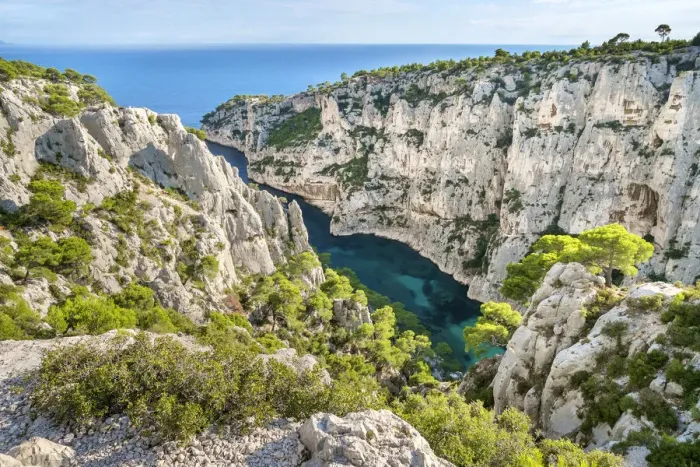Framed Print : Calanque d En-Vau, Parc National des Calanques, Bouches-du-Rhone