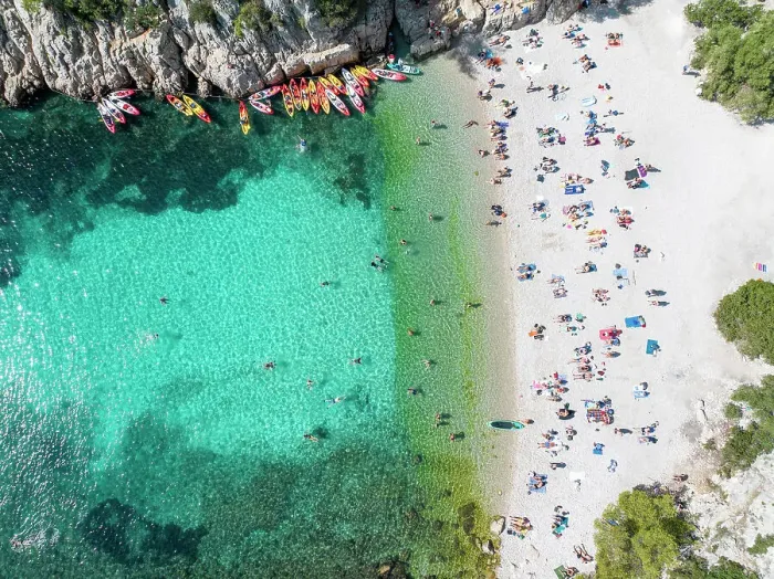 Framed Print : Calanque d'en Vau aerial view, Bouches-du-Rhone, Provence-Alpes-Cote d'Azur, France