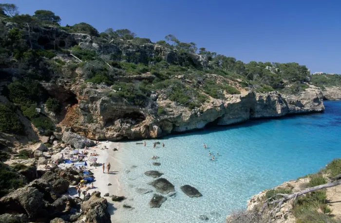 Framed Print : Calas Amonia, Majorca, the Balearic Islands, Spain Framed Print : Calas Amonia, Majorca, the Balearic Islands, Spain