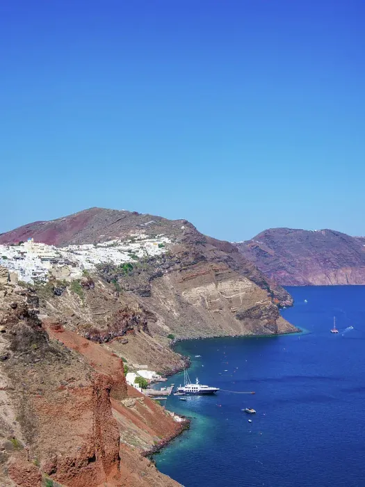 Framed Print : Caldera and Oia Village, Santorini or Thira Island, Cyclades, Greece Framed Print : Caldera and Oia Village, Santorini or Thira Island, Cyclades, Greece
