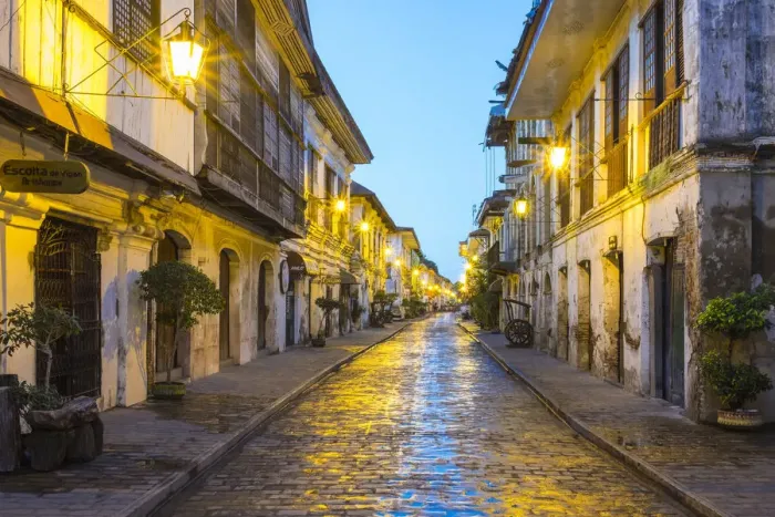 Framed Print : Calle Crisologo at dawn, Vigan City, Ilocos Sur, Ilocos Region, Philippines Framed Print : Calle Crisologo at dawn, Vigan City, Ilocos Sur, Ilocos Region, Philippines
