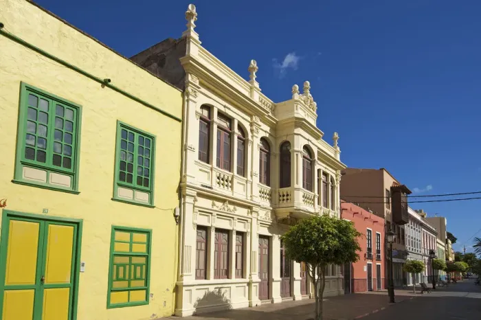 Framed Print : Calle Real in San Sebatian, La Gomera, Canary Islands, Spain Framed Print : Calle Real in San Sebatian, La Gomera, Canary Islands, Spain