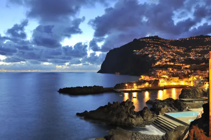 Framed Print : Camara de Lobos and Girao Cape at sunset. Madeira, Portugal Framed Print : Camara de Lobos and Girao Cape at sunset. Madeira, Portugal
