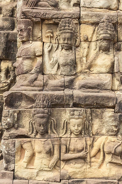Cambodia, Angkor, Angkor Thom, Terrace of the Leper King