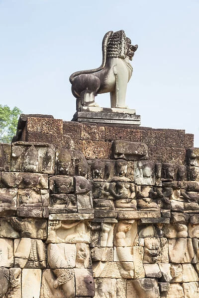 Cambodia, Angkor, Angkor Thom, Terrace of the Leper King