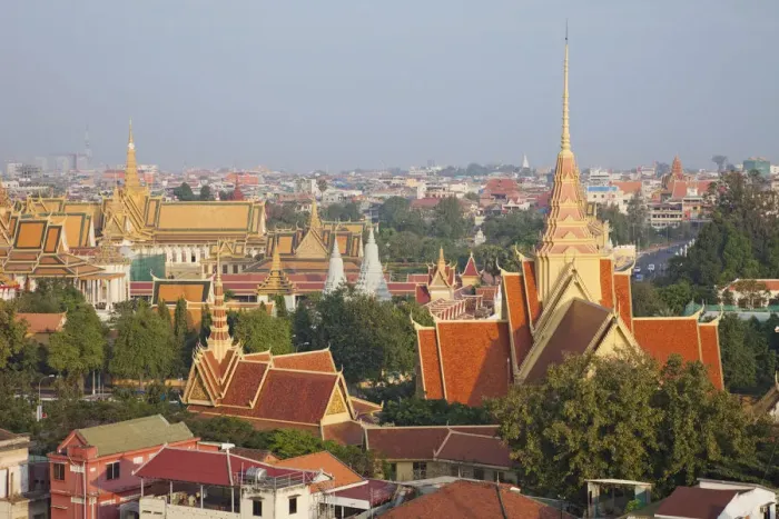 Framed Print : Cambodia, Phnom Penh, City Skyline Framed Print : Cambodia, Phnom Penh, City Skyline