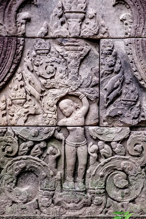 Framed Print : Cambodia, Siem Reap, Angkor, Banteay Srei ; 10th century CE Cambodian temple dedicated to the Hindu gods Shiva and Parvati. Details of the carvings on the Hindu temples