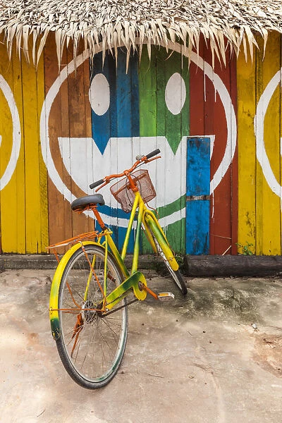 Cambodia, Sihanoukville, Otres Beach, beach bicycle