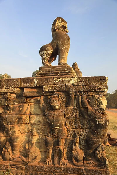 Cambodia, Temples of Angkor (UNESCO site), Angkor Thom, Elephant Terrace
