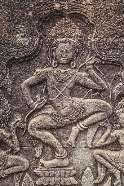 Cambodia, Temples of Angkor (UNESCO site), Bayon, Dancing Apsara Nymph