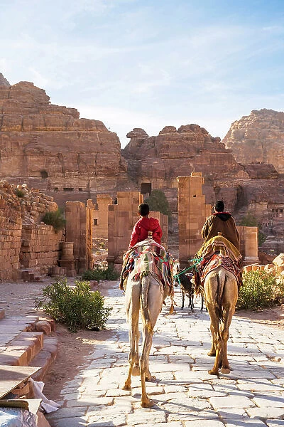 Camels at the Gate of Hadrian, Petra, Jordan