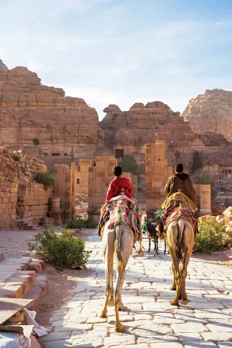 Framed Print : Camels at the Gate of Hadrian, Petra, Jordan Framed Print : Camels at the Gate of Hadrian, Petra, Jordan