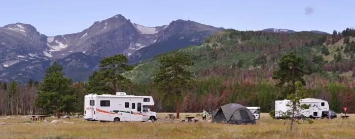 Framed Print : Campground in the Rocky Mountain National Park, Colorado, USA