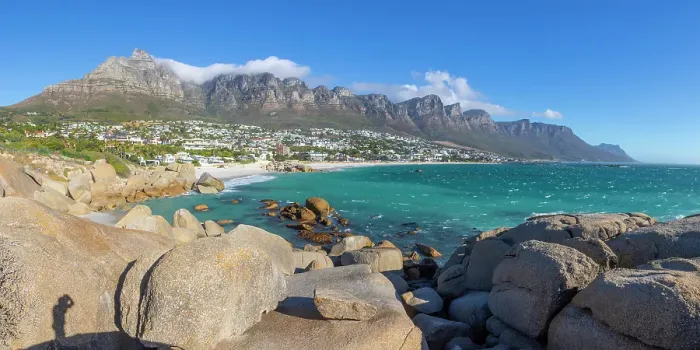 Framed Print : Camps Bay & The Twelve Apostles, Cape Town, Western Cape, South Africa Framed Print : Camps Bay & The Twelve Apostles, Cape Town, Western Cape, South Africa