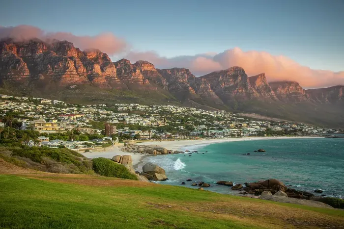 Framed Print : Camps Bay & The Twelve Apostles, Cape Town, Western Cape, South Africa Framed Print : Camps Bay & The Twelve Apostles, Cape Town, Western Cape, South Africa