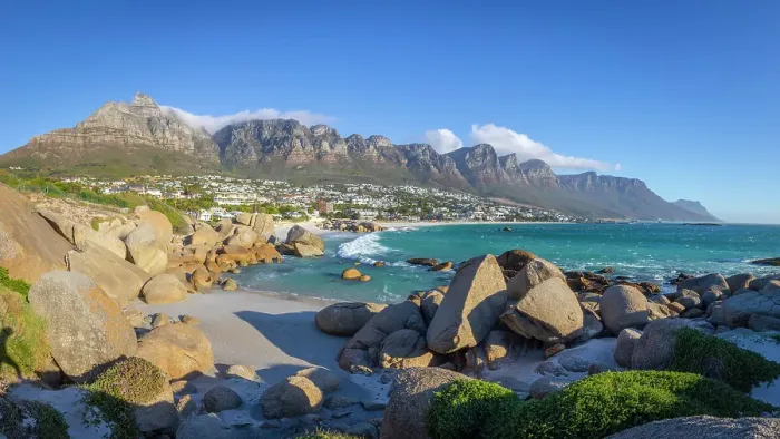 Framed Print : Camps Bay & The Twelve Apostles, Cape Town, Western Cape, South Africa Framed Print : Camps Bay & The Twelve Apostles, Cape Town, Western Cape, South Africa