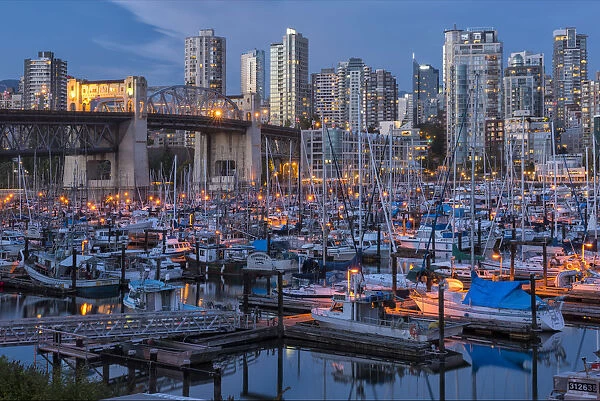 Canada, British Columbia, Vancouver, Fishermans Wharf and Burrard St