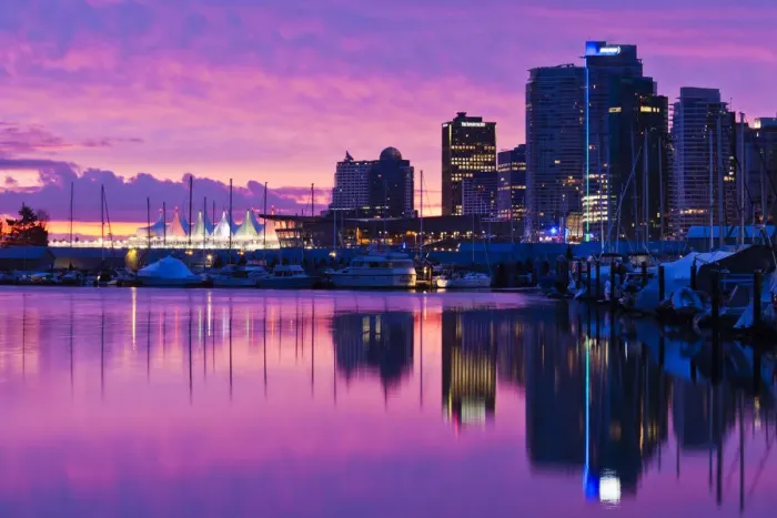 Framed Print : Canada, British Columbia, Vancouver, city view and Canada Place from Coal Harbour Framed Print : Canada, British Columbia, Vancouver, city view and Canada Place from Coal Harbour