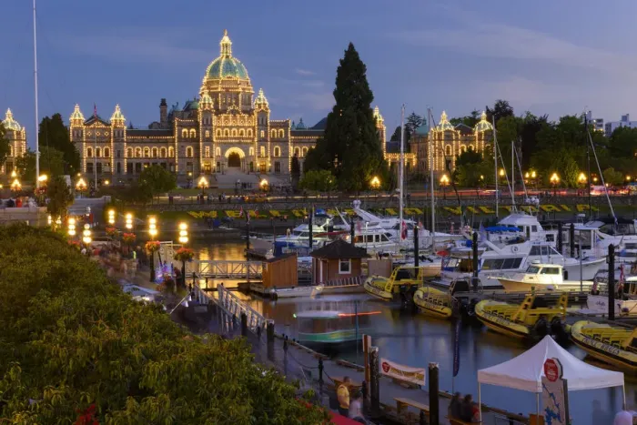 Framed Print : Canada, British Columbia, Vancouver Island, Victoria, parliament