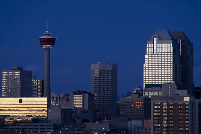 Framed Print : Canada. Calgary skyline at sunrise Framed Print : Canada. Calgary skyline at sunrise
