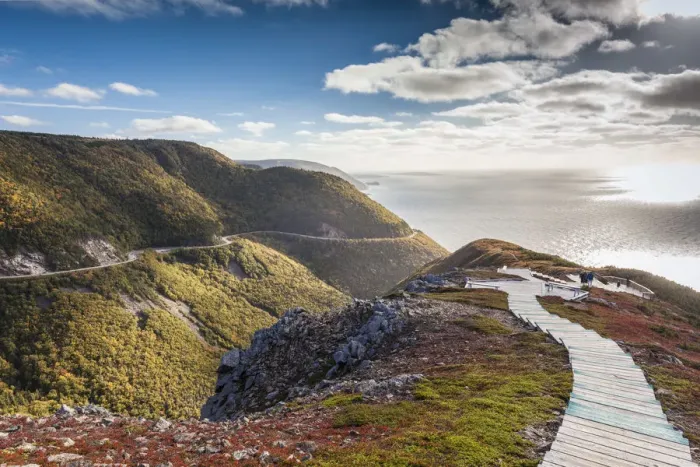 Framed Print : Canada, Nova Scotia, Cabot Trail, Cape Breton Highlands National Park, elevated view Framed Print : Canada, Nova Scotia, Cabot Trail, Cape Breton Highlands National Park, elevated view