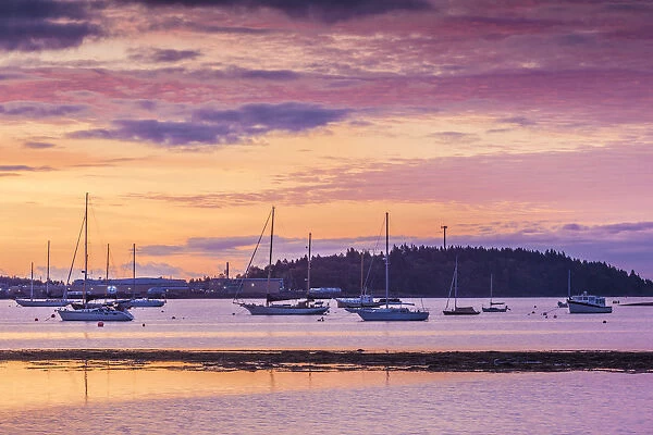 Canada, Nova Scotia, Lunenburg, Unesco World Heritage harbor, dawn