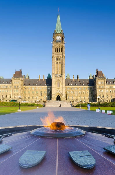 Canada, Ontario, Ottawa, Canadian Parliament, Centre Block, Peace Tower and The Centennial