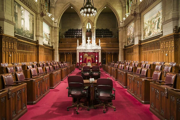 Canada, Ontario, Ottowa, capital of Canada, Canadian Parliament Building, Senate Chamber