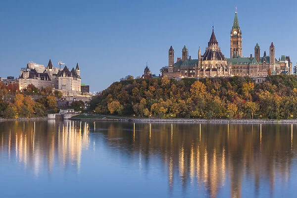 Canada, Ontario, Ottowa, capital of Canada, Chateau Laurier Hotel and Parliament Hill
