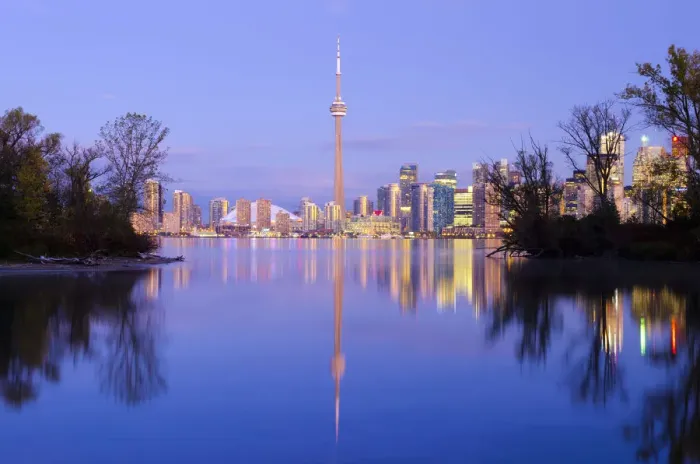 Framed Print : Canada, Ontario, Toronto, CN Tower and Downtown Skyline from Toronto Island Framed Print : Canada, Ontario, Toronto, CN Tower and Downtown Skyline from Toronto Island