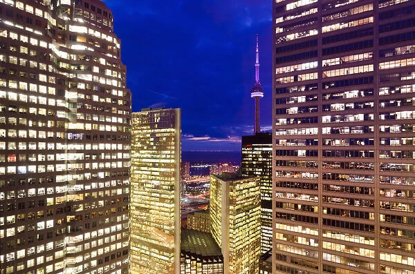 Canada, Ontario, Toronto, Downtown Financial District, CN Tower