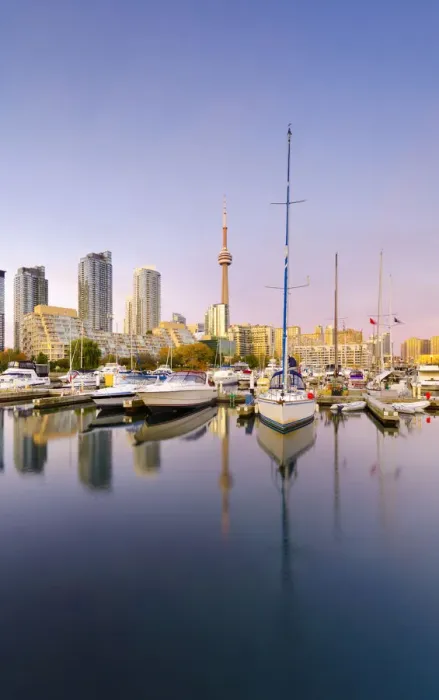 Framed Print : Canada, Ontario, Toronto, Marina Quay West, Skyline with CN Tower