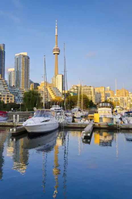 Framed Print : Canada, Ontario, Toronto, Marina Quay West, Skyline with CN Tower Framed Print : Canada, Ontario, Toronto, Marina Quay West, Skyline with CN Tower