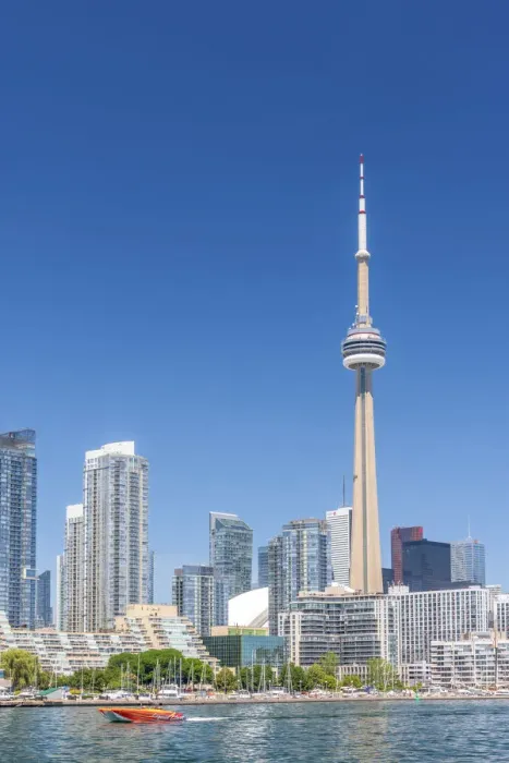 Framed Print : Canada, Ontario, Toronto, Skyline including CN Tower Framed Print : Canada, Ontario, Toronto, Skyline including CN Tower
