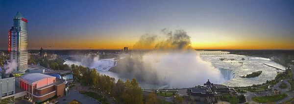Canada, Ontario and USA, New York State, Niagara Falls, American Falls, Bridal Veil Falls