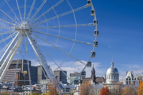 Canada, Quebec, Montreal, The Old Port, The Montreal Observation Wheel, autumn