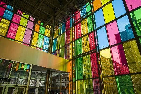 Canada, Quebec, Montreal, Palais de Congres de Montreal, convention Center, multi-colored