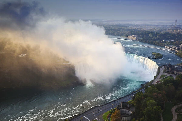 Canada and USA, Ontario and New York State, Niagara, Niagara Falls, View of Horseshoe