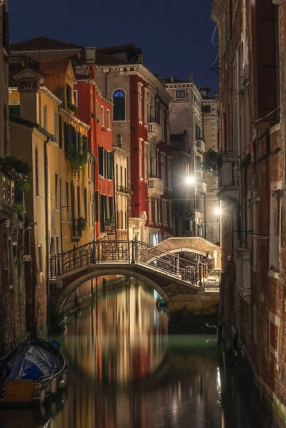 Canal and bridges, Venice, Italy