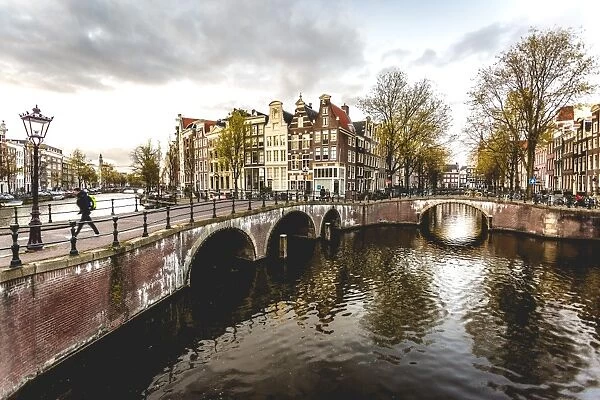 Canal Crossroads At Keizersgracht, Amsterdam, Netherlands