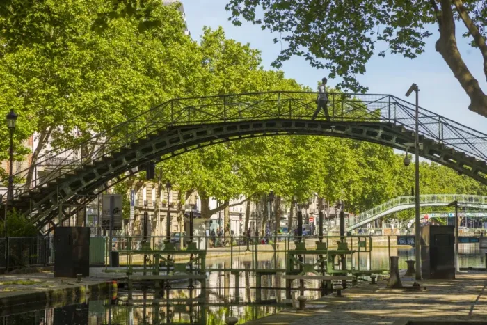 Framed Print : Canal Saint Martin, Paris, France
