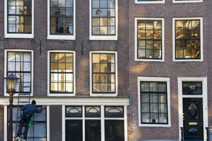 Framed Print : Canalside houses, Amsterdam, Holland Framed Print : Canalside houses, Amsterdam, Holland