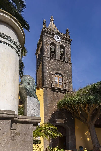 The Canary Islands Institute Cabrera Pinto and Statue of Adolfo Cabrera-Pinto y P√©rez, San Crist√≥bal de La Laguna, Tenerife, Canary Islands, Spain
