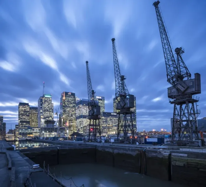 Framed Print : Canary Wharf at dusk, London, UK