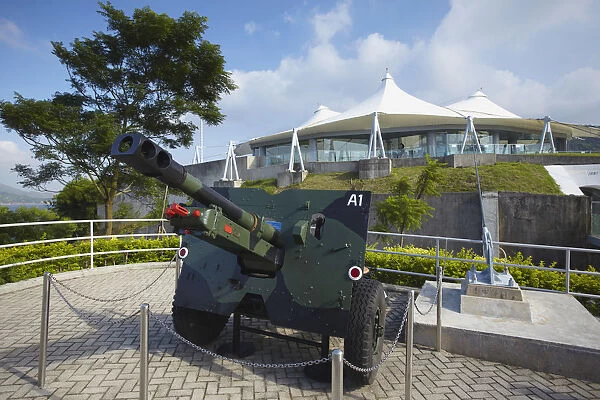 Cannon outside Hong Kong Museum of Coastal Defence, Shau Kei Wan, Hong Kong, China