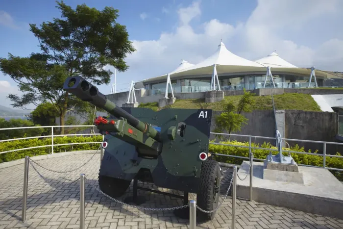 Framed Print : Cannon outside Hong Kong Museum of Coastal Defence, Shau Kei Wan, Hong Kong, China Framed Print : Cannon outside Hong Kong Museum of Coastal Defence, Shau Kei Wan, Hong Kong, China