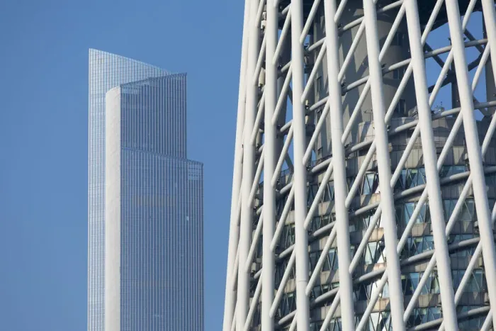 Framed Print : Canton Tower and CTF Finance Centre (worlds 7th tallest building in 2017 at 530m)
