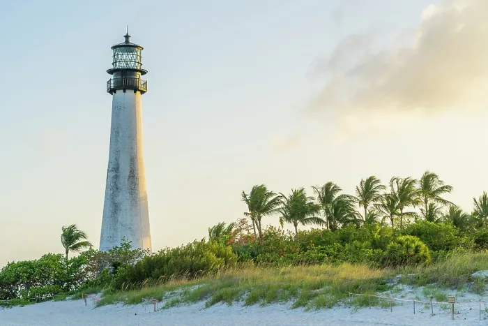Framed Print : Cape Florida Lighthouse, Bill Baggs Cape Florida State Park, Key Biscayne, Florida Keys, Florida, USA